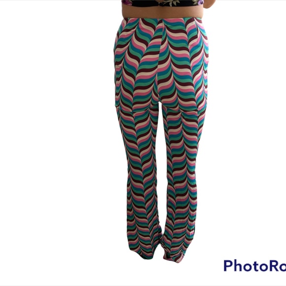 Zara Printed Flare Pants Size S - Picture 4 of 9